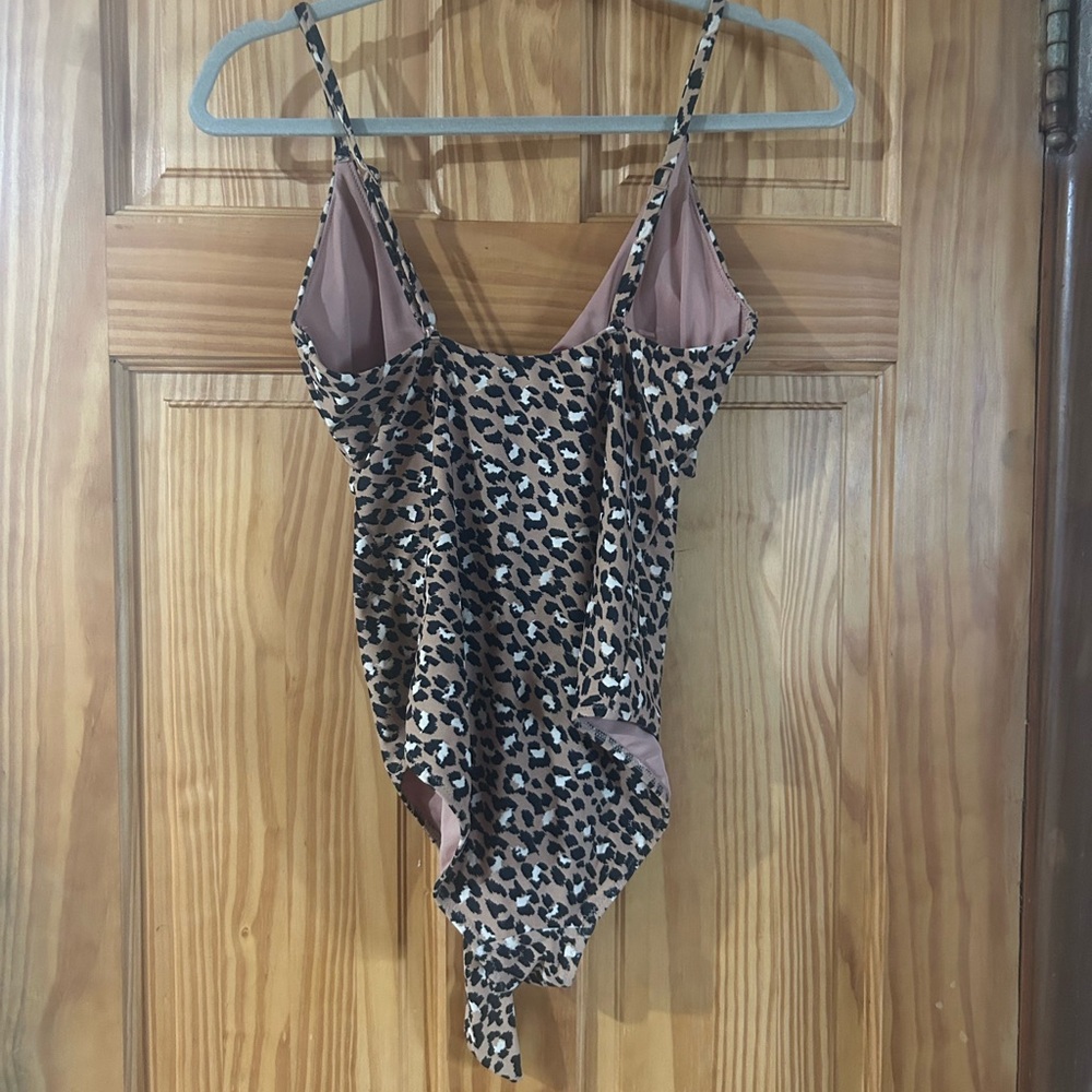 Aerie Leopard Print One-Piece Swimsuit - Picture 4 of 5